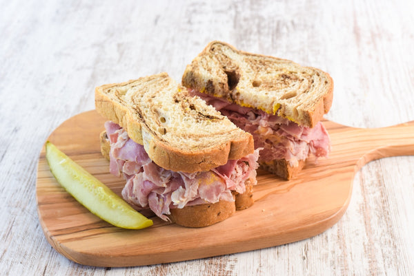 Our signature one POUNDER corned beef sandwich